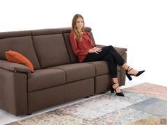 Vulcano appears like a standar 2 or 3 seater sofa once the mechanism is not in action