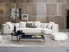 Panorama New sectional sofa with hexagonal elements, upholstered in removable fabric, with a vast range of upholstery options as well as measurements