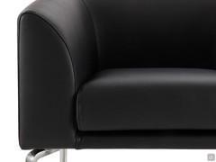 Detail of the shaped armrest on Alias sofa