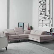 Kimi corner sofa with reclining headrest in the version with meridienne to the right