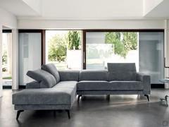 Kimi corner sofa with reclining headrest in the version with meridienne