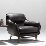 Venice vintage design leather armchair with a soft and captivating look