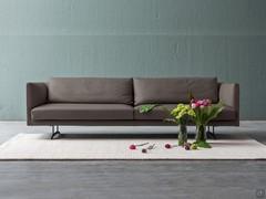 Jude sofa with high feet, 90 cm deep, upholstered in leather