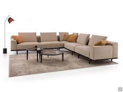 Cassis sofa offering the possibility of creating large L-shaped compositions positioned in the centre of the room