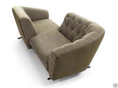 Yale linear vis a vis sofa with two-tone upholstery