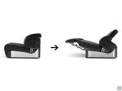 Dual motorization for seat and back with Zero Wall mechanism that allows tilting without moving the sofa away from the wall