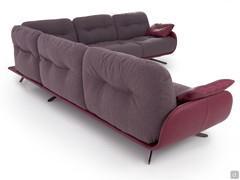 Back view of the corner sofa Belfast with soft back cushions