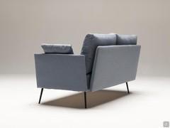 Back view of slim frame sofa with high feet