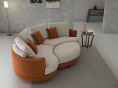 Messico sofa placed in the middle of the room