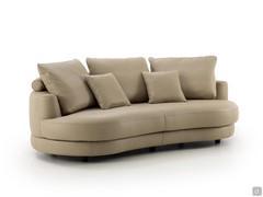 Sofa Messico in dove grey leather