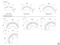 Messico sofa - Layout and overall dimensions