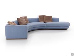 Preston Round sofa consisting of armrest end piece, centre piece and open panoramic lounge end piece