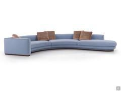 Preston Round curved sofa in the 220 x 455 cm asymmetrical version