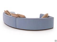 Rear view of the Preston Round curved sofa