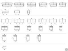 Exeter sofa - sections and measurements