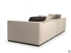 Back view of the linear sofa consisting of two end elements