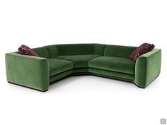 Preston corner sofa in cotton velvet Fiocco