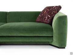 View of the Preston sofa seat with low back and shaped armrest