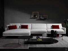 Maxime sofa with double chaise-longue in the dimensions 167 x 167 cm