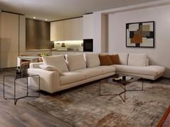 Arren meridienne corner sofa positioned in the middle of the room