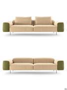 Biarritz linear sofa del divano lineare Biarritz con il bicolore sul fronte dei due braccioli spessi 33 cm ciascuno