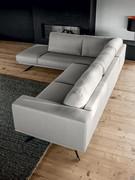 Modern high floor-standing sofa Burton with alternative feet and fixed backrest