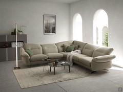 Carnaby sofa upholstered in sand-coloured Giza linen fabric