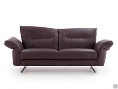 Carnaby two-seater linear sofa 188 cm wide with armrests and reclining backrests