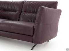 Detail of the Carnaby sofa with faux leather upholstery