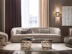 Luxurious coordinate seating area with Portofino armchair and Isidoro coffee table