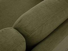 Detail of the soft feathers back cushions with expanded foam core lieaning against the backrest