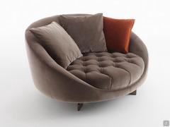 2-seater fabric sofa Graham, configurable with matching or contrasting decorative cushions