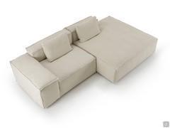 Square sofa composed of 1 big element 100 cm + big peninsula 150 x 150 cm