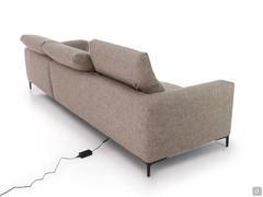 Rear view of the Foster sofa with cable for powering the electric pull-out seats