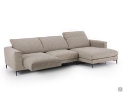 Foster sofa with pull-out seats and reclining backrests