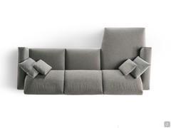 Top view of the Foster sofa with shaped chaise longue