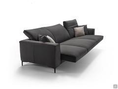 Detail of the Foster sofa with extended seats and adjustable backrests