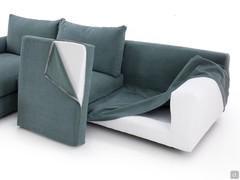 Example of the removability of the sofa Strip with a hooded cover