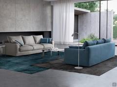 Pair of sofas Strip linear 3-seater 280 cm wide with three 80 cm seats