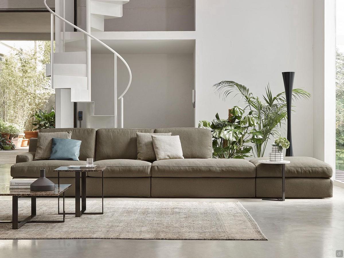 Open linear sofa Marlow in the version with low base