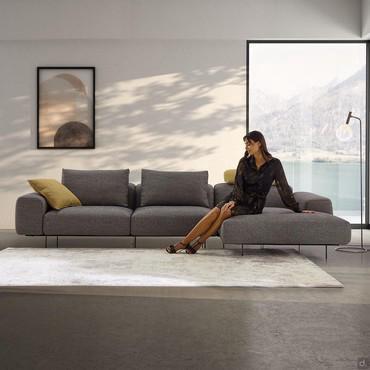 Modular designer sofa with low seating Biarritz