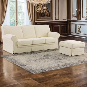 Levante classic fabric sofa with flounces