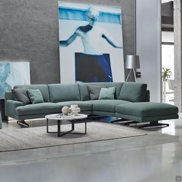 Marlow feather sectional sofa with high feet