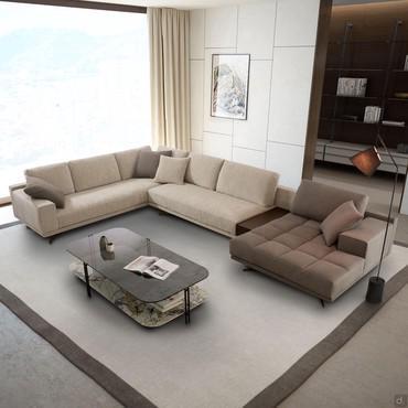 Antibes modern sectional sofa with tall legs