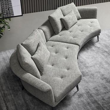 Sectional sofa with wraparound back Lovy by Bonaldo