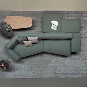 Peanut BX sectional sofa with peninsula by Bonaldo