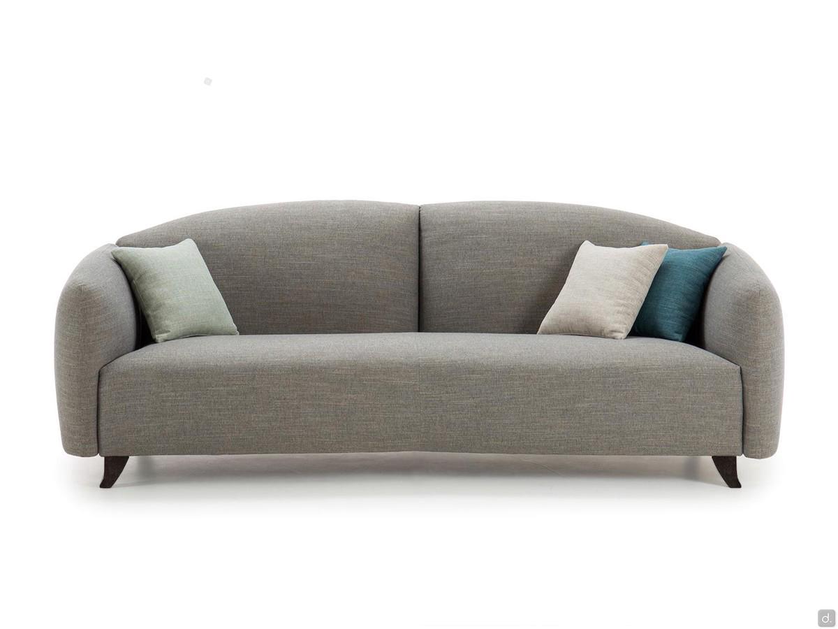 Gilmour designer rounded sofa, with the iconic 1950s style rounded shape revisited in a modern key