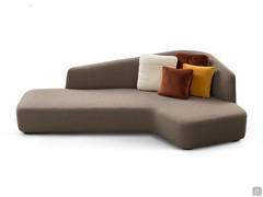 Banus as a sofa dormeuse without armrests with a sloping side and a sloping back with height adjustment