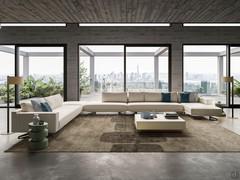 Antibes sofa shown here in a large panoramic corner composition for luxury living rooms that can seat up to 10/12 people