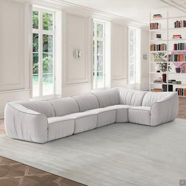 Modern draped fabric sofa Drappy